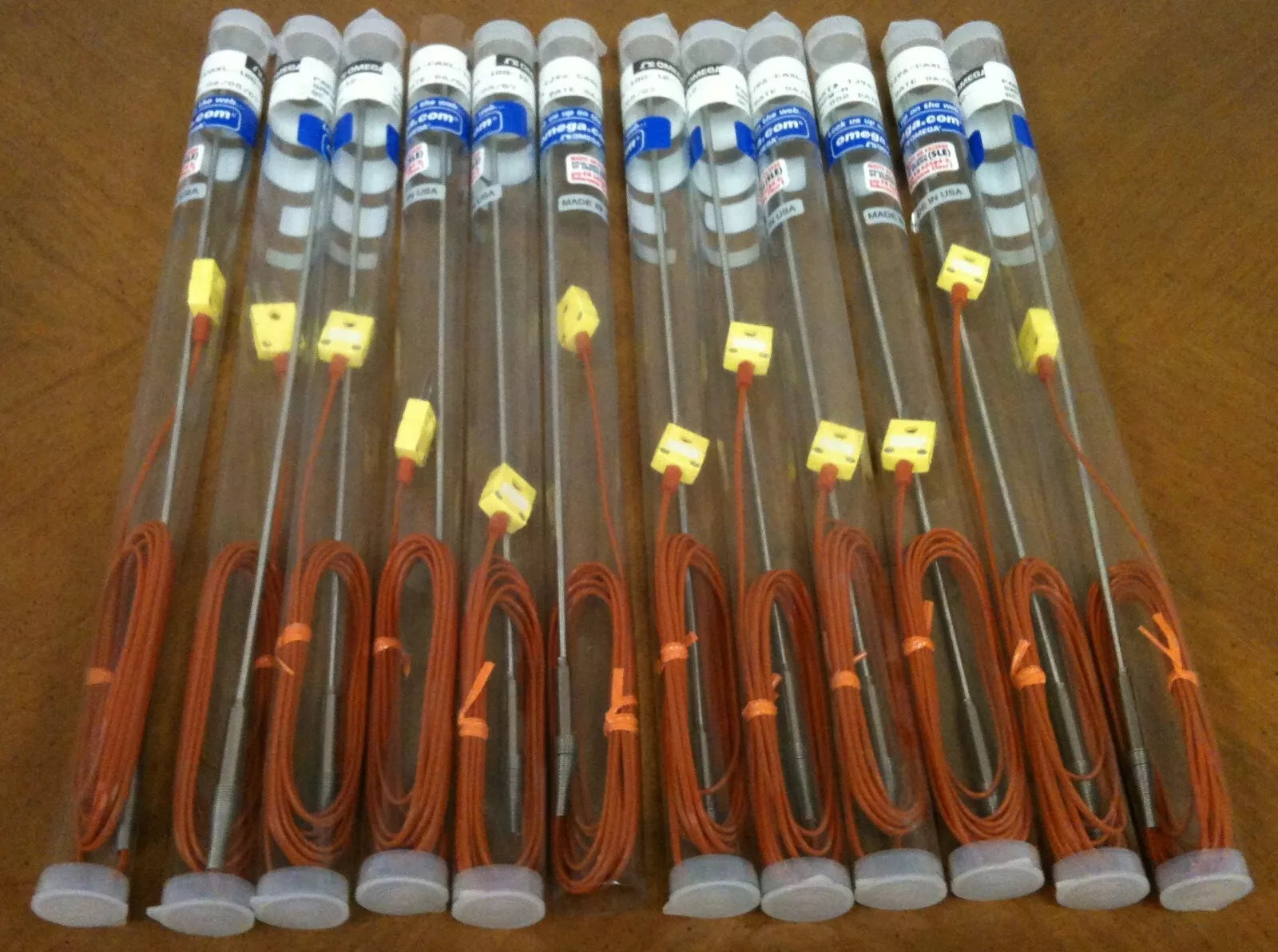 Omega TJ96-CAXL-18G-12-SMPW-M Thermocouple Transition Joint Probe with SS Braid