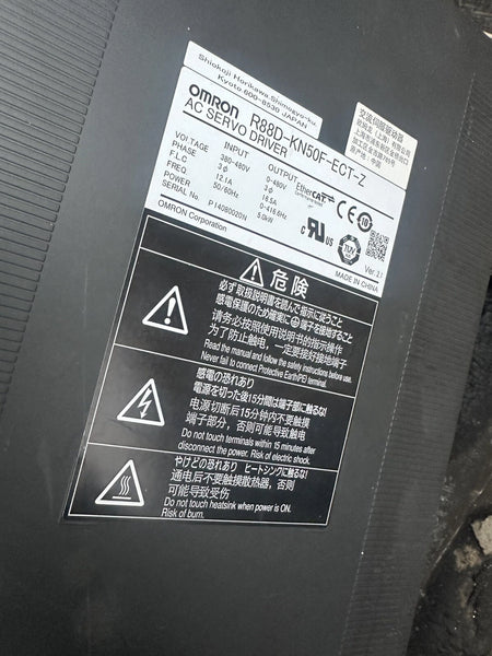 Compact and Efficient R88D-KN50F-ECT-Z Servo Drive by Omron