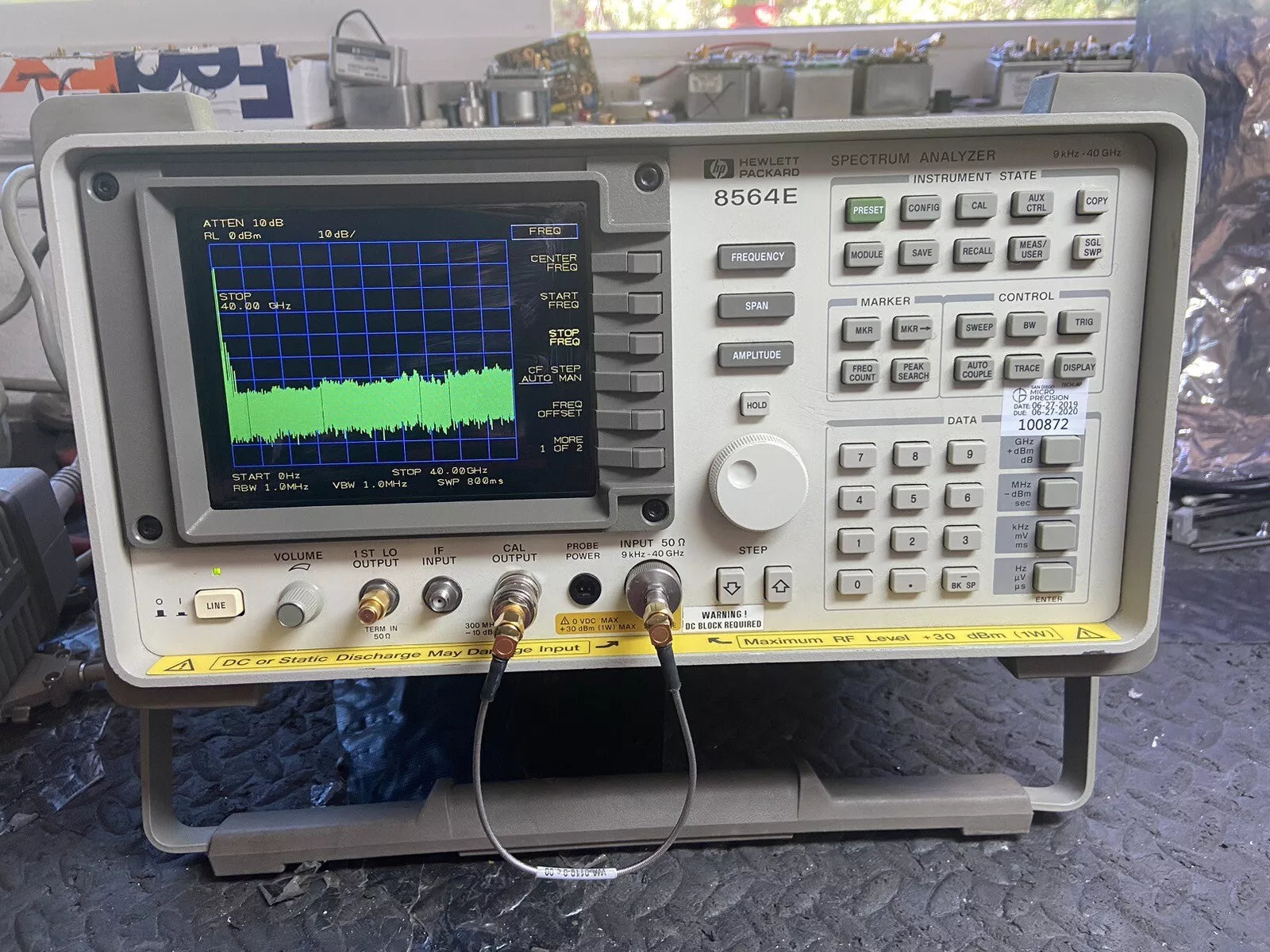 HP Agilent 8564E/EC 20Hz-40GHz with Color LCD, Opt. 6, 7, Calibrated