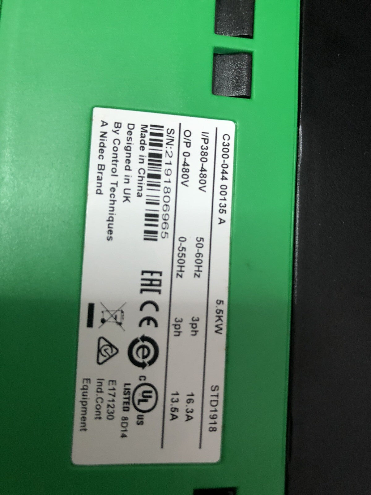 CONTROL TECHNIQUES  DRIVE  C300-04400135A<wbr/>，Out of packing