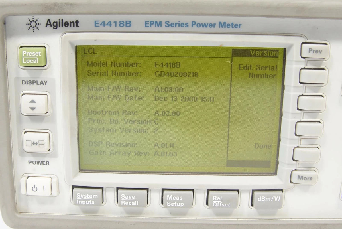 HP Agilent Keysight E4418B EPM Series Single Channel Power Meter