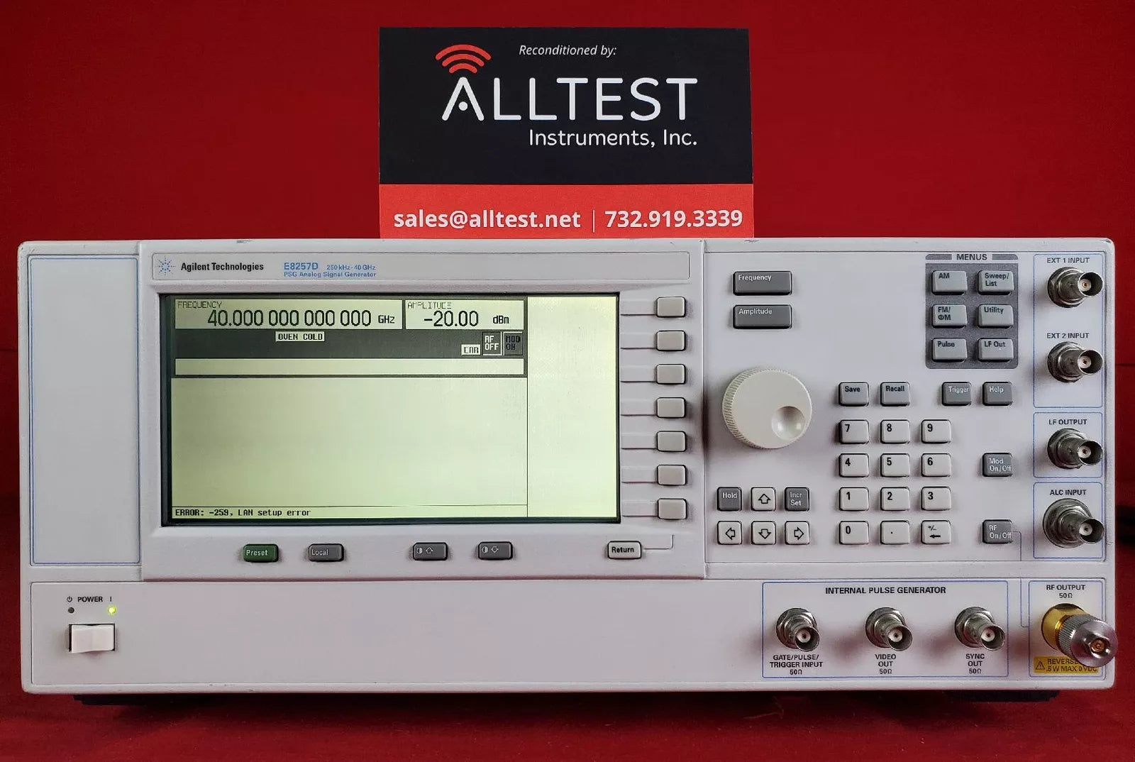 Agilent E8257D 540,07,1E1,1EA,UNT,UNU,UNX Signal Generator up to 40GHz with CAL