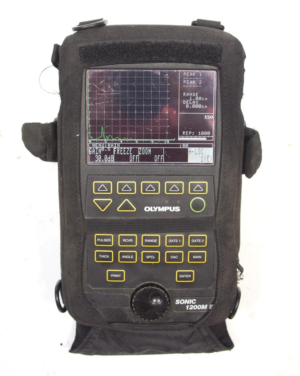 Olympus Sonic 1200M EMI Ultrasonic Flaw Detector with Transducer Kit