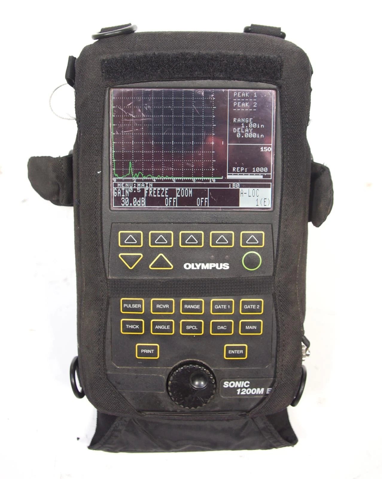 Olympus Sonic 1200M EMI Ultrasonic Flaw Detector with Transducer Kit
