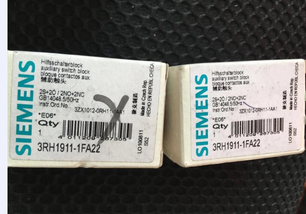 2pcs x 3RH1911-1FA22 Contact Block for Siemens Control System