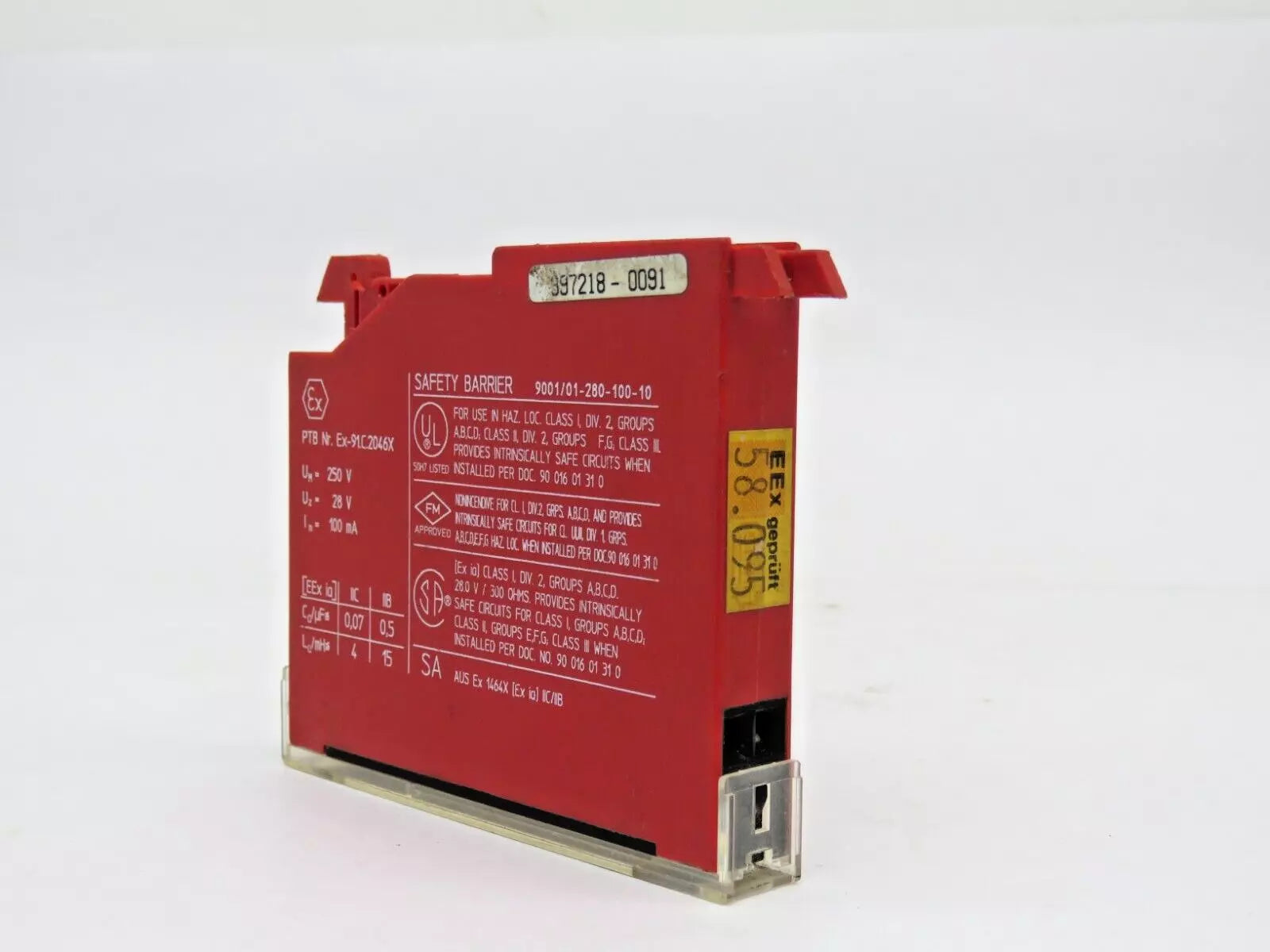 Intrinspak Ex-Approved Safety Barrier 9001/01-280-100-10 250V 28V 100mA