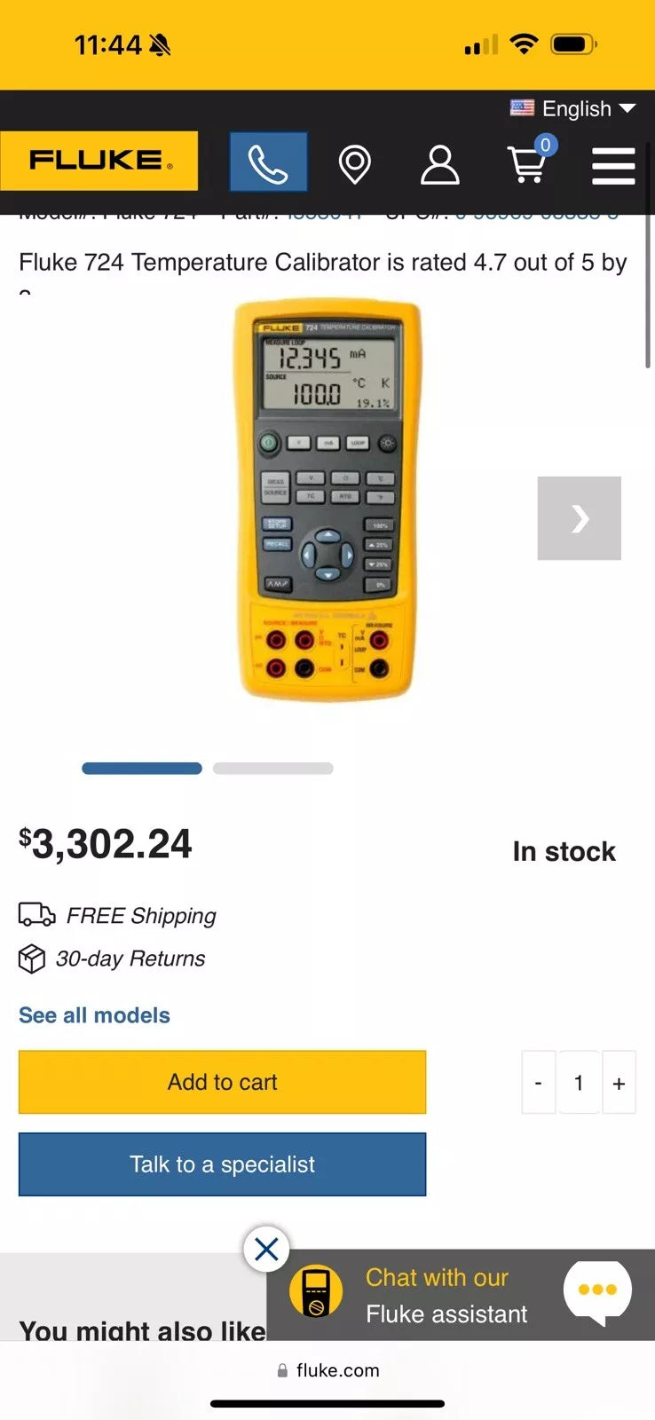 Fluke 724 Temperature Calibrator - Calibrated 2022 / New Sealed