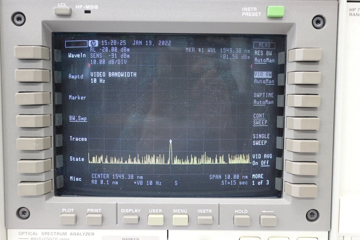 HP 71452B /122 Optical Spectrum Analyzer 600-1700nm