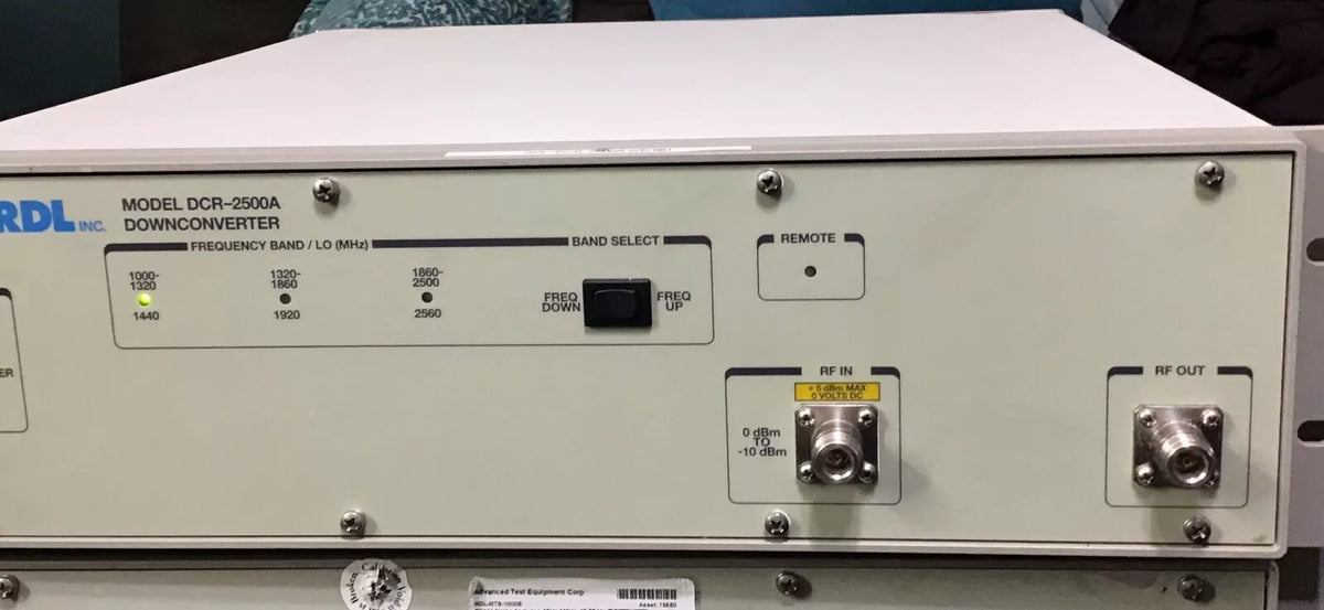 RDL Model DCR-2500A Downconverter Ultra Low Phase Noise Design