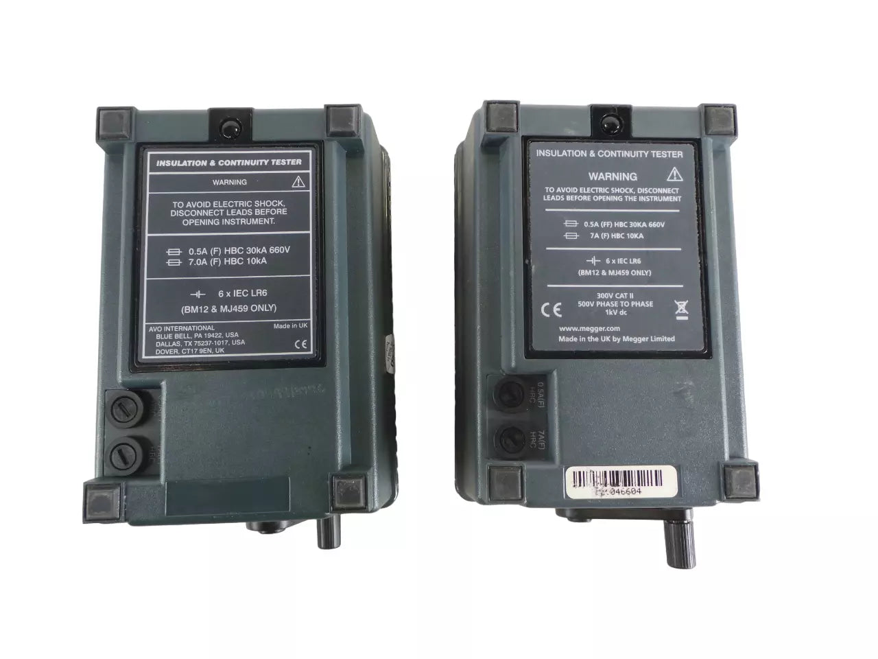 Lot of 2 Megger MJ159 Meter Insulation