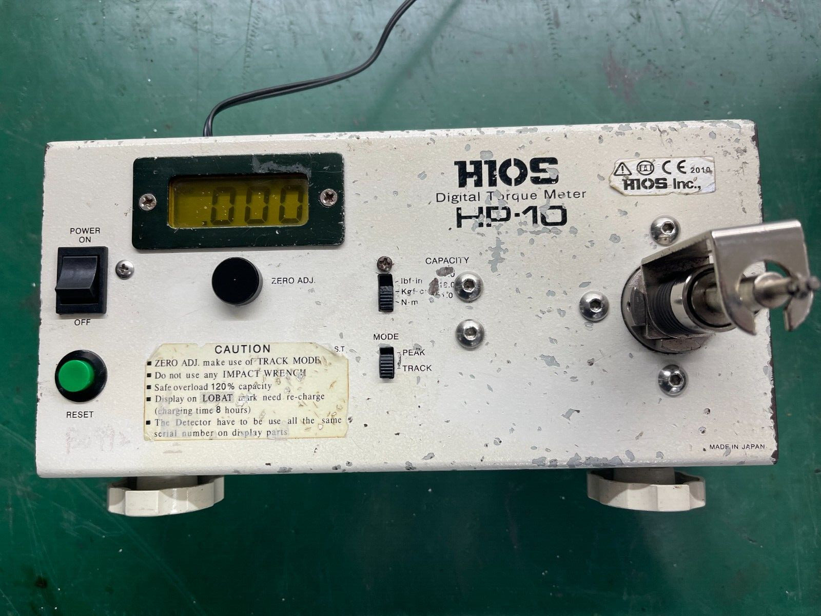 HIOS HP-10 HP10 Digital Torque Meter w/ Battery & power adpater 240VAC - XG eqpt