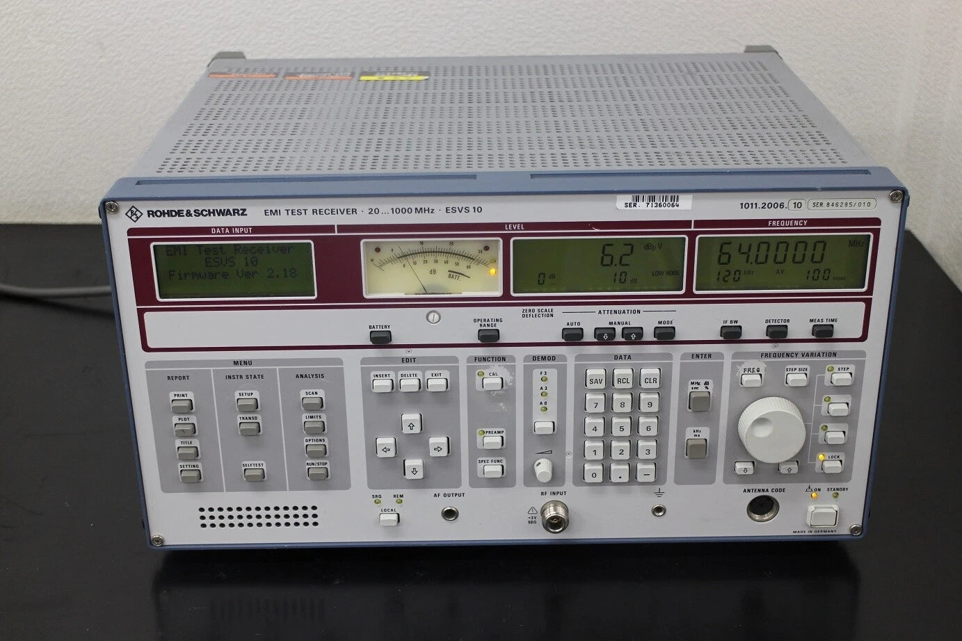 Rohde&Schwarz ESVS10 20-1000MHz EMI Test Receiver