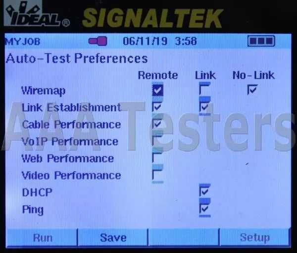 IDEAL SignalTek Gigabit Ethernet Cable Qualification Tester Signal Tek