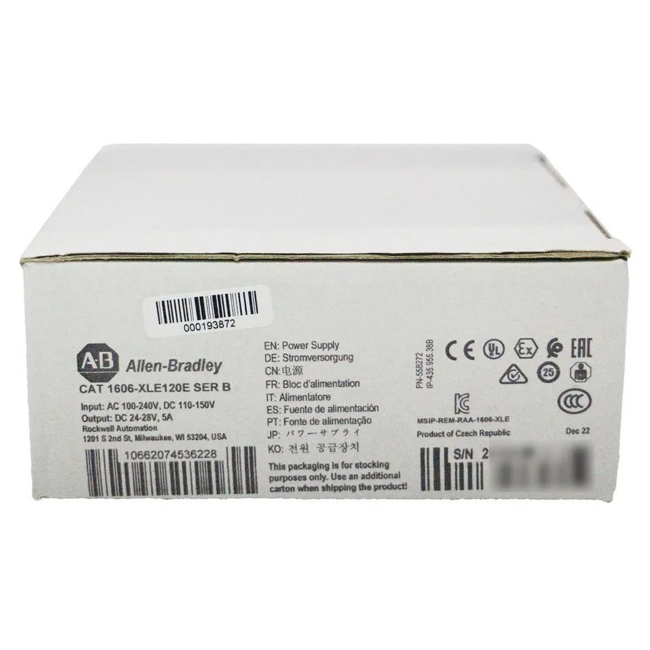 Allen-Bradley 1606-XLE120E 120W 24VDC Power Supply