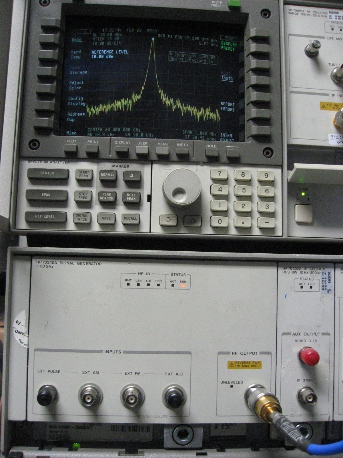 HP 70340A 20 GHz Synthesized Signal Generator